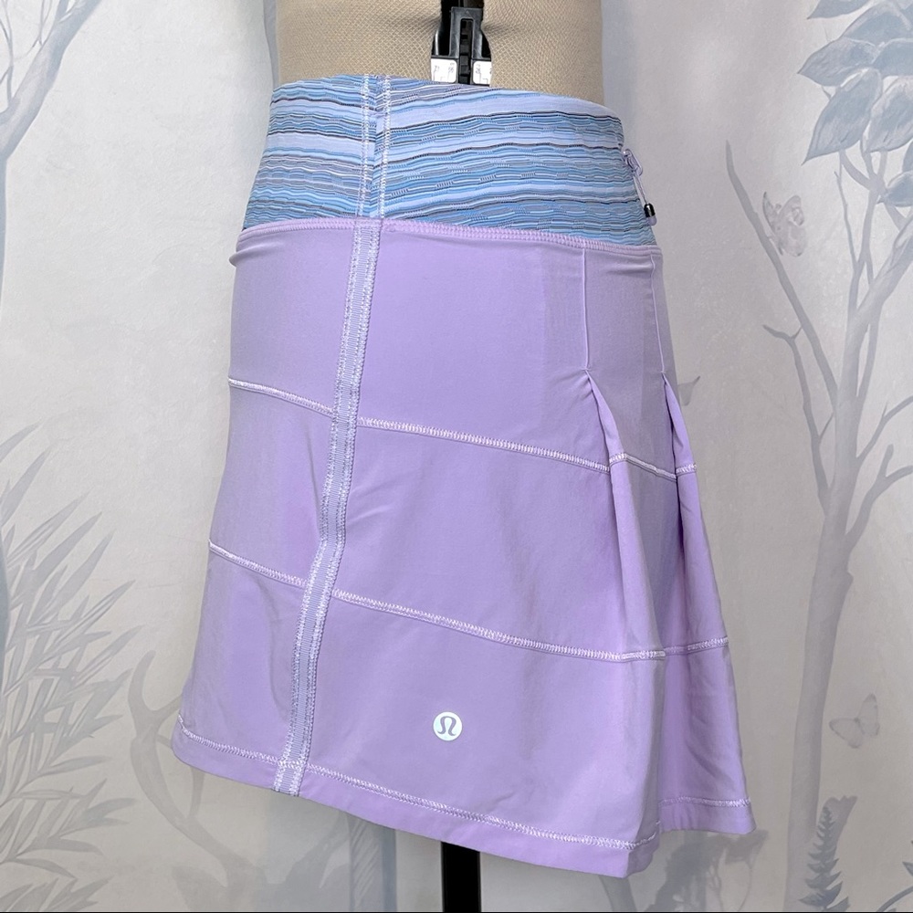 Lululemon Pace Rival Skirt II in Lilac/Wave Twist Lilac Caspian Blue 4 Tall - Picture 4 of 16